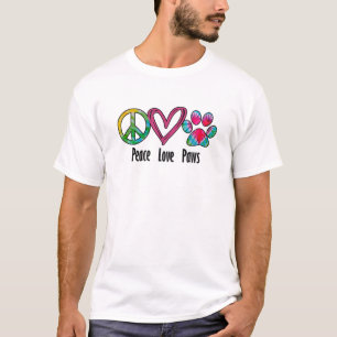 Camiseta Pet Lover Peace Love Pws Tie Dye Pet Gift Dog Cat
