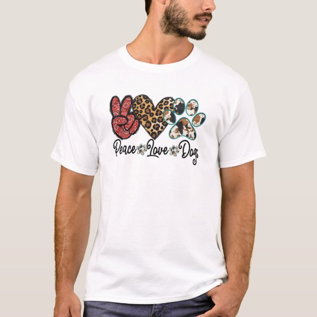 Camiseta Pet Lover - Sinal de Paz de Cães (Frente)
