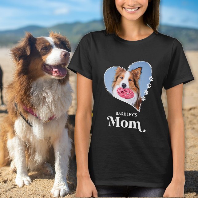 Camiseta Pet Mãe Personalizada Foto Coração Pata Imprime Ca (Criador carregado)