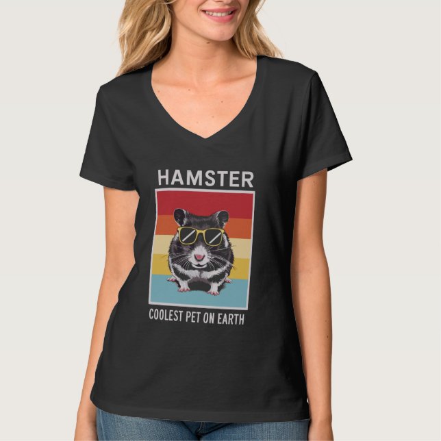 Camiseta Pet Mais Fresco De Hamster Na Terra (Frente)