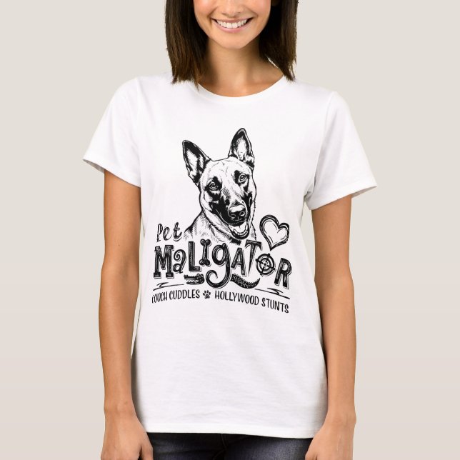Camiseta Pet Maligator Pastor Belga Malinois  (Frente)
