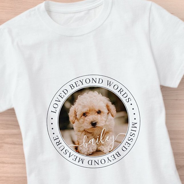 Camiseta Pet Memorial Amava Além Das Palavras Foto Chic Ele (Criador carregado)