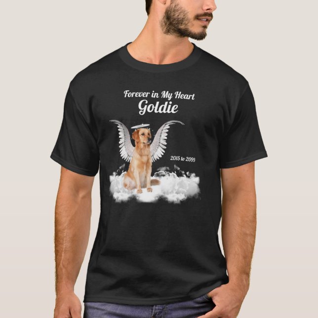 Camiseta Pet Memorial Angel Dog Retriever (Frente)