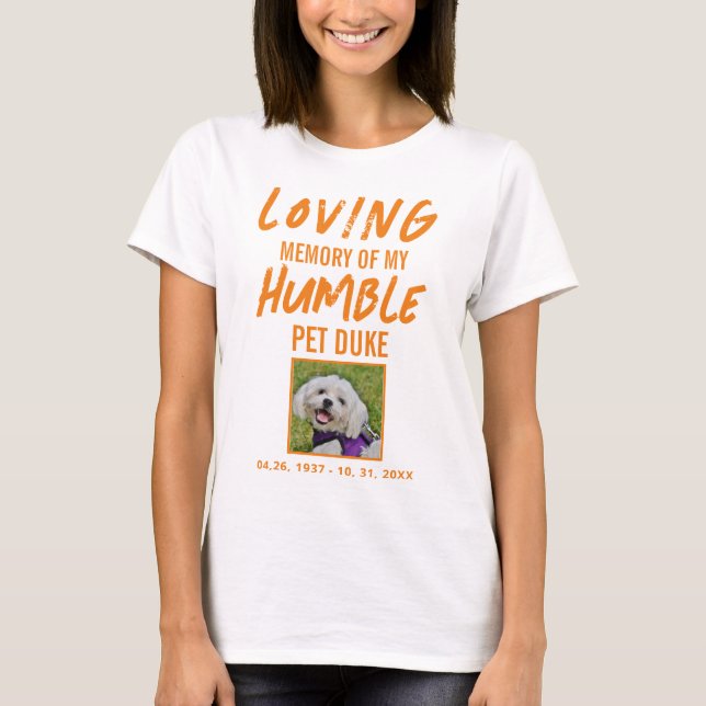 Camiseta Pet Memorial In Loving Memory Dog Photo (Frente)