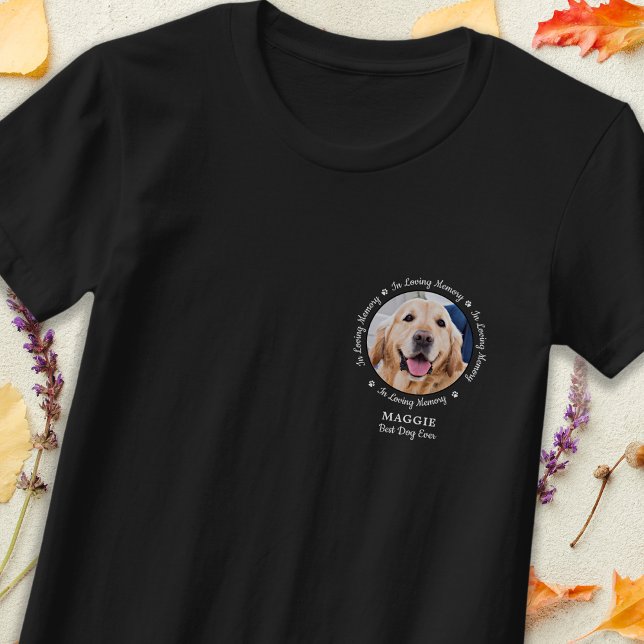 Camiseta Pet Memorial Loving Memory Personalised Dog Photo (Criador carregado)
