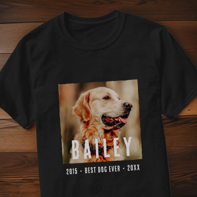 Camiseta Pet Memorial Modern Best Dog Alguma Vez Personaliz (Criador carregado)