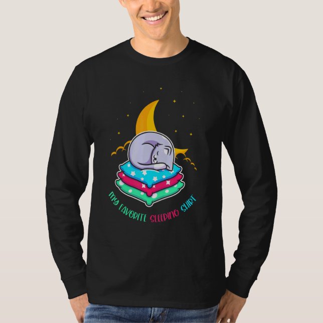 Camiseta Pet Moon Night Sleeping Napping Animal Dormindo (Frente)