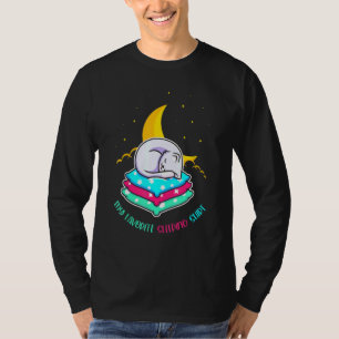 Camiseta Pet Moon Night Sleeping Napping Gato Animal Dormen