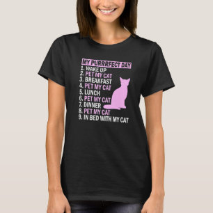 Camiseta Pet My Cat Cat Mãe Pai Louca Gato Gato De Peles 1