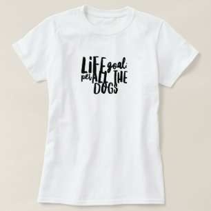Camiseta Pet o t-shirt básico de TODAS AS mulheres dos cã