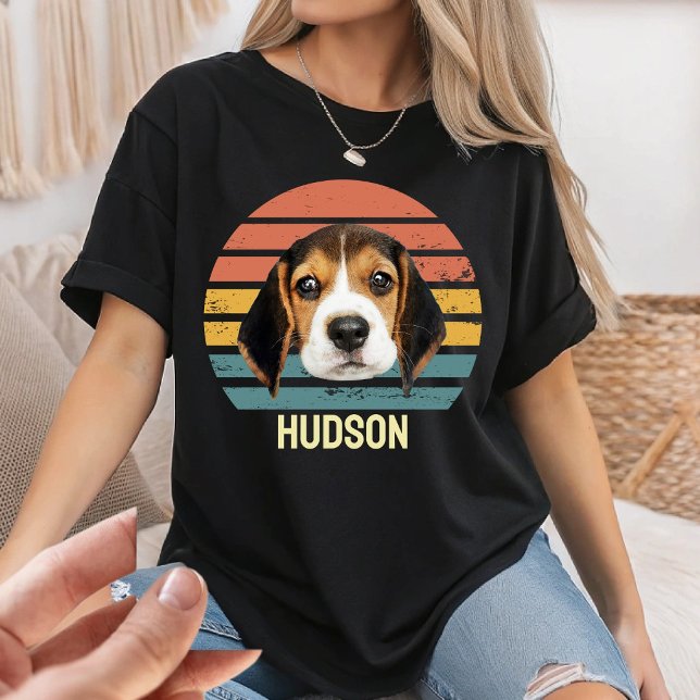 Camiseta Pet Personalizado de Personalização de Cães Retroa (Criador carregado)