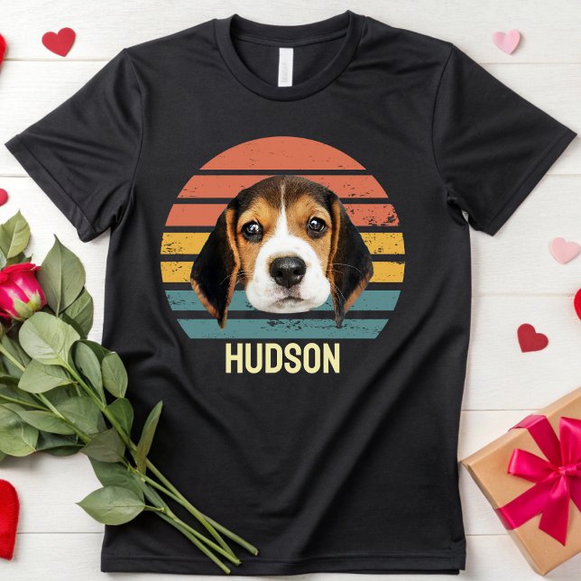Camiseta Pet Personalizado de Personalização de Cães Retroa (Criador carregado)