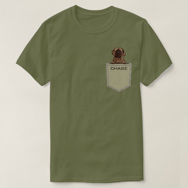 Camiseta Pet Personalizado do Exército Mastiff Inglês (Frente do Design)
