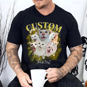 Camiseta Pet Personalizado, Pet Bootleg Gráfico Retroativo 
