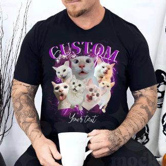 Camiseta Pet Personalizado, Pet Bootleg Gráfico Retroativo 