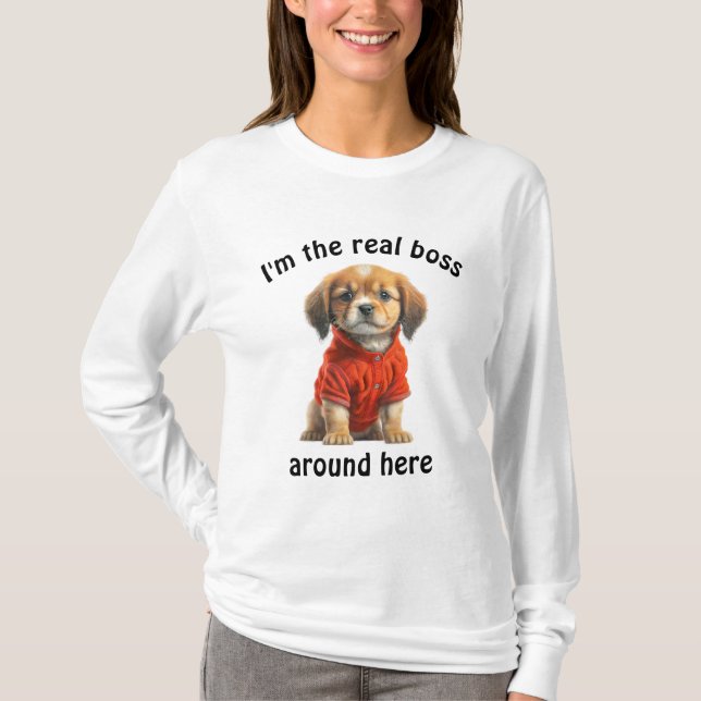 Camiseta Pet Photo Boss Dog Personalizado (Frente)