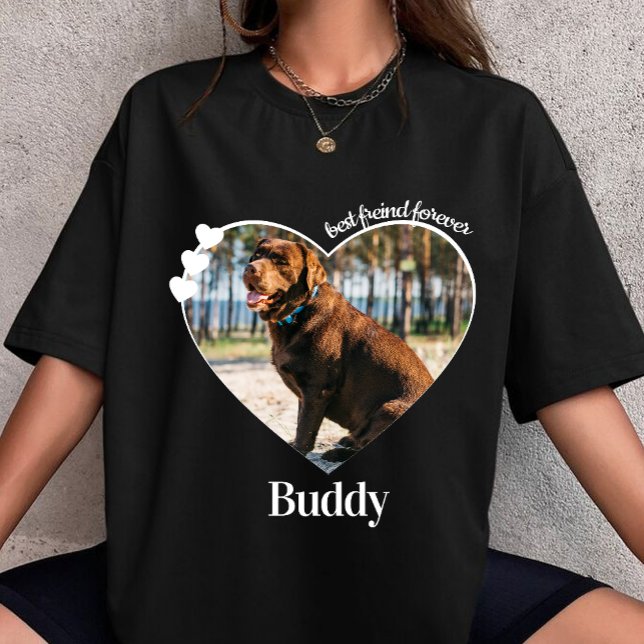 Camiseta pet photo customize Heart custom dog name  (Criador carregado)