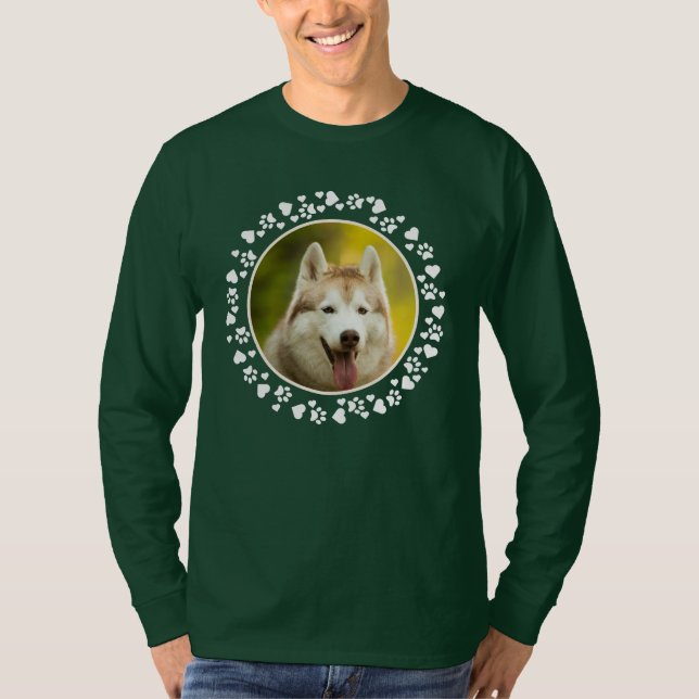 Camiseta Pet Photo Dog Paw personalizado imprime em quadros (Frente)