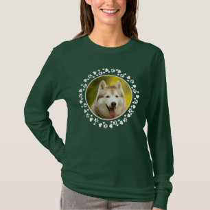 Camiseta Pet Photo Dog Paw personalizado imprime em quadros