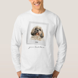 Camiseta Pet Photo Frame Personalizado Aniversário