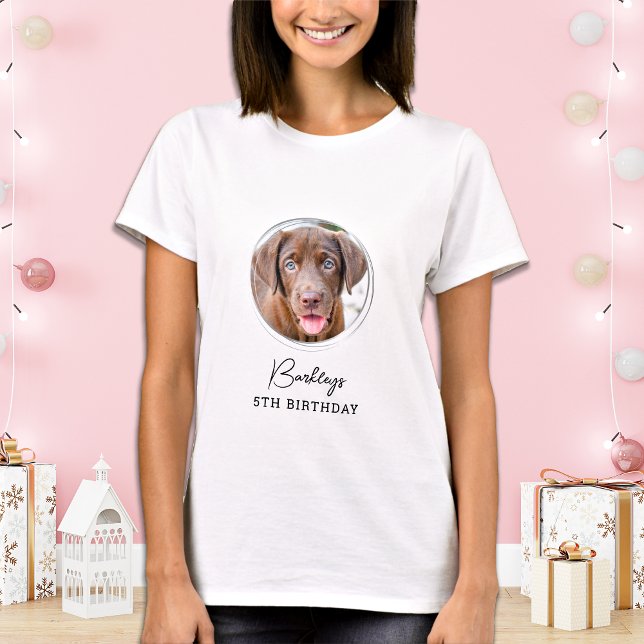 Camiseta Pet Photo Personalization Dog Birthday (Criador carregado)