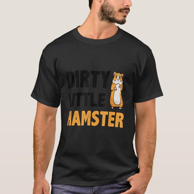 Camiseta Pet Proprietário de Pet de Hamster Sujo Ro (Frente)