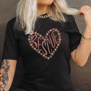 Camiseta Pet Rescue Paw Print Heart Tee - Pintas de pata ro