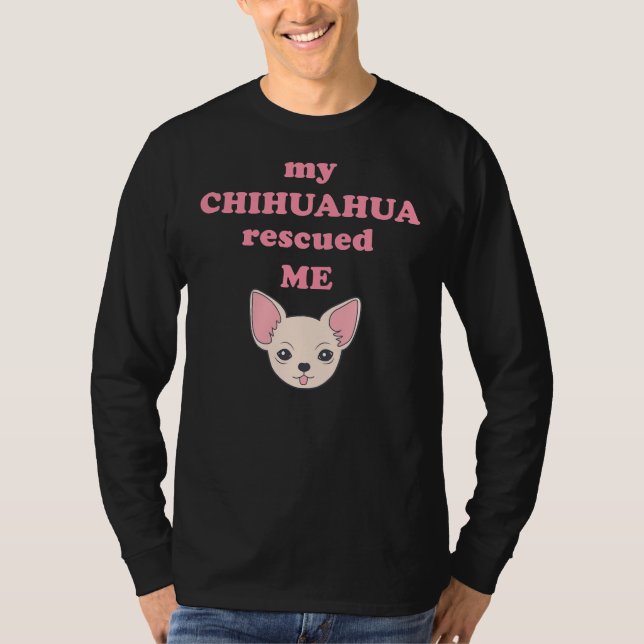 Camiseta Pet Rescut Chihuahua Shelter Cachorro Engraçado (Frente)