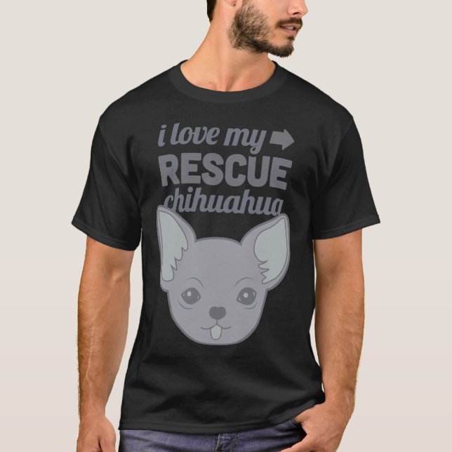 Camiseta Pet Rescut Chihuahua Shelter Dog Love (Frente)