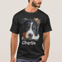 Camiseta Pet’s Simple Modern Cool Typography Name Photo Dog