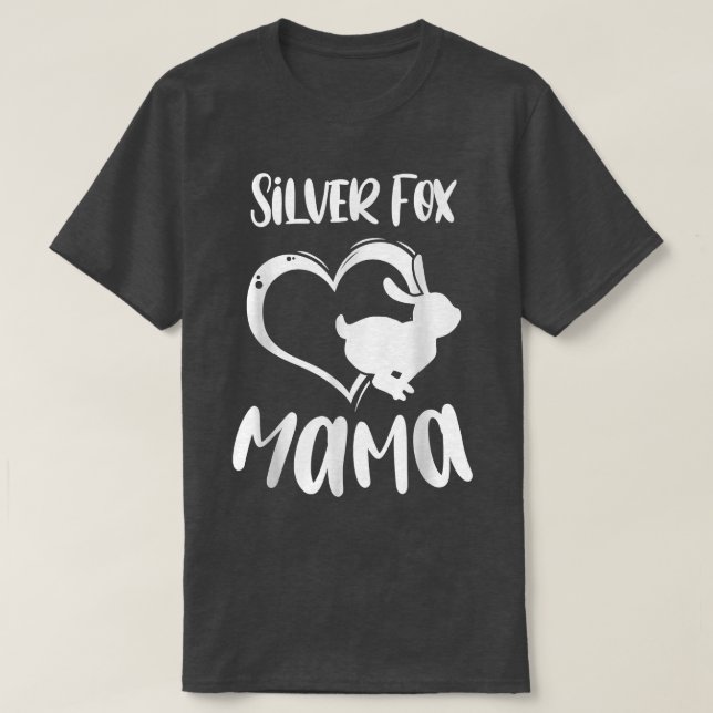 Camiseta Pet Silver Fo Mama Rabbit Owner Mother Women Girls (Frente do Design)