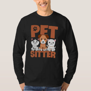 Camiseta Pet Sitter Dog Graphic Pet Sentado Cães Animais C