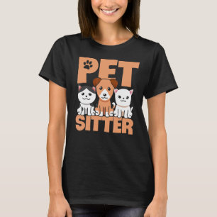 Camiseta Pet Sitter Dog Graphic Pet Sentado Cães Animais Ca