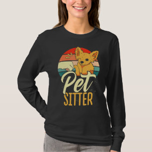 Camiseta Pet Sitter Dog Graphic Pet Sentado Cães Animais Ca