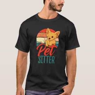 Camiseta Pet Sitter Dog Graphic Pet Sentado Cães Animais Ca