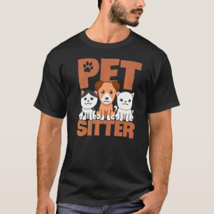 Camiseta Pet Sitter Dog Graphic Pet Sentado Cães Animais Ca
