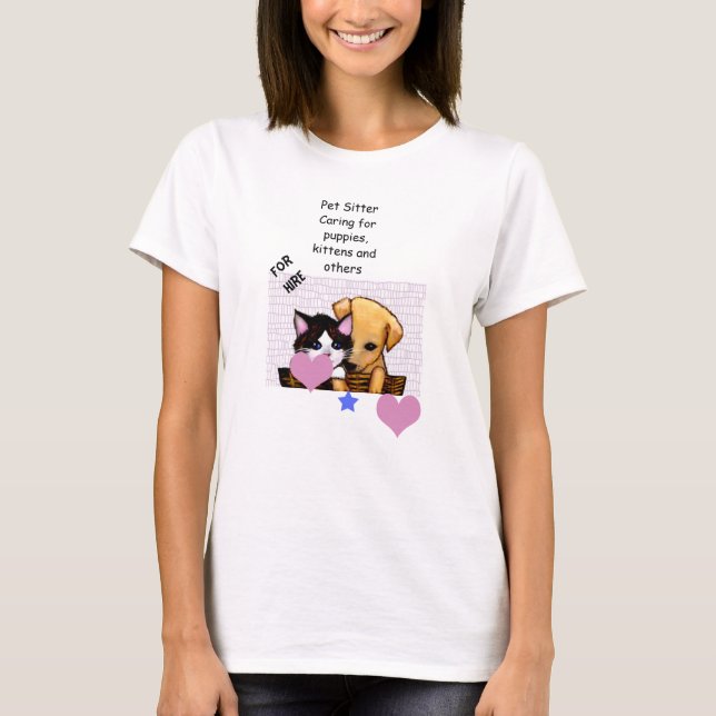 Camiseta Pet Sitter Para Aluguer (Frente)
