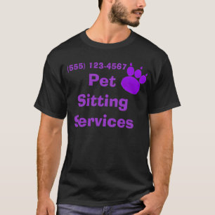 Camiseta Pet Sitting Services Paw Print