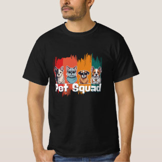 Camiseta Pet Squad - Cachorro Cachorro e Arte Retroativa pa