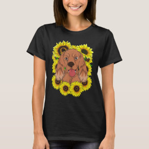Camiseta Pet Sunshine Sunflower Dog Proprietário de Cachorr