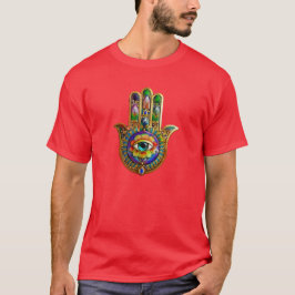 Camiseta Petais De Flores Coloridas Turquesa De Terceiro Ol