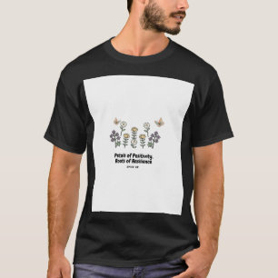 Camiseta Petais de Positividade, Raízes de Resiliência - Ho