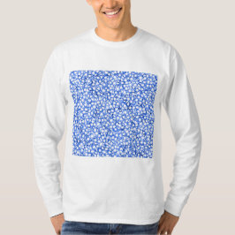 Camiseta Pétalas Azuis Geradas por Computador