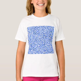 Camiseta Pétalas Azuis Geradas por Computador
