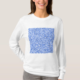 Camiseta Pétalas Azuis Geradas por Computador