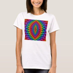 Camiseta Pétalas Coloridas Tecidas