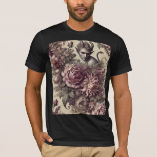 Camiseta Pétalas de Ameixa Perversa – Arte Gótica Vestível
