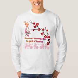 Camiseta Pétalas em Harmonia Rosa Branco
