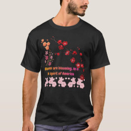 Camiseta Pétalas em Harmonia Rosa preto