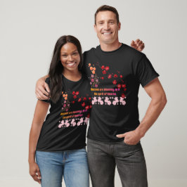 Camiseta Pétalas em Harmonia Rosa preto